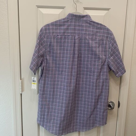 Van Heusen Flex 15-15 1/2 Stretch Non Iron Button Short Sleeve Medium Shirt - Picture 4 of 4